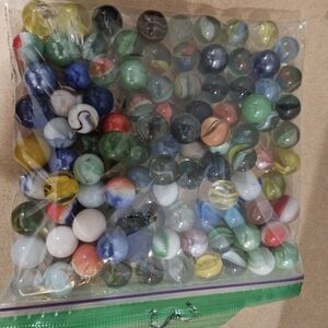 Possible Vintage Marbles. 100 Marbles. I don't know what's in here. (Bin19) Bag3